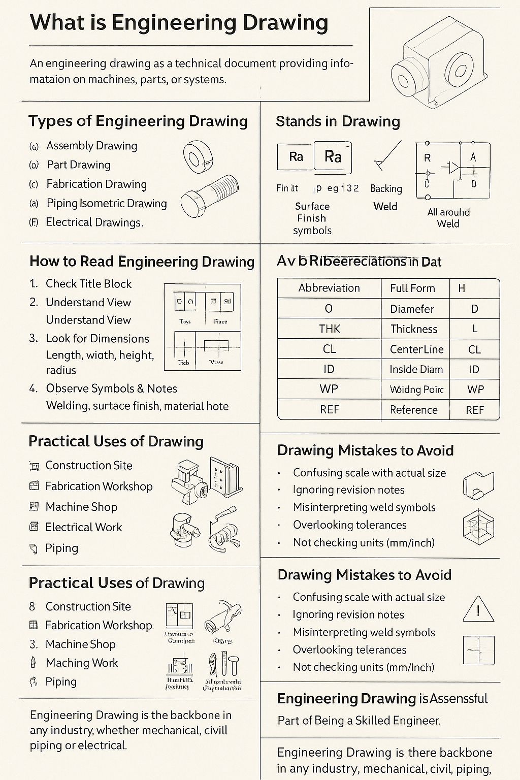 Drawing Details in Engineering | ड्रॉइंग डिटेल्स की पूरी जानकारी - Pipe ...