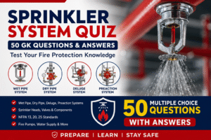 Sprinkler System Quiz – 50 GK Questions and Answers on Wet Pipe, Dry Pipe, Deluge and Preaction Systems